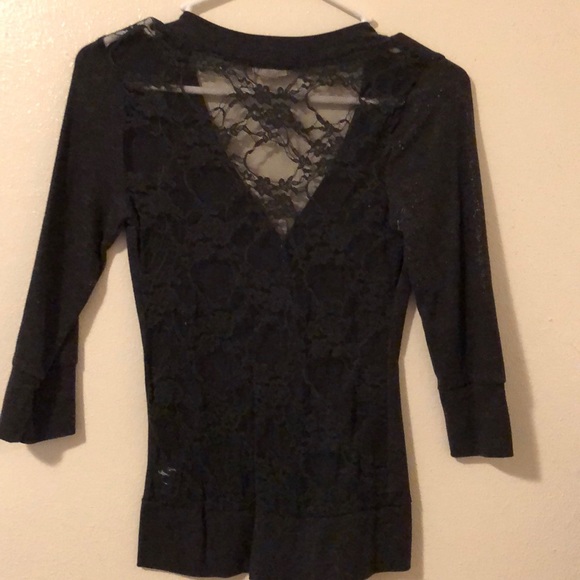 Lace back button up - Picture 2 of 2